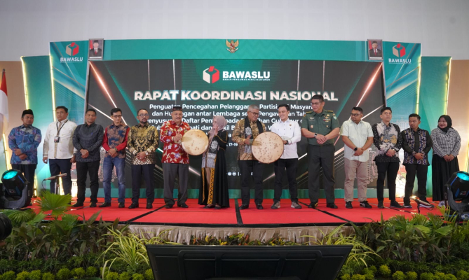 Kordiv HPPH Bawaslu Kabupaten Bengkulu Tengah mengikuti Rakornas Pencegahan Pemilihan Tahun 2024