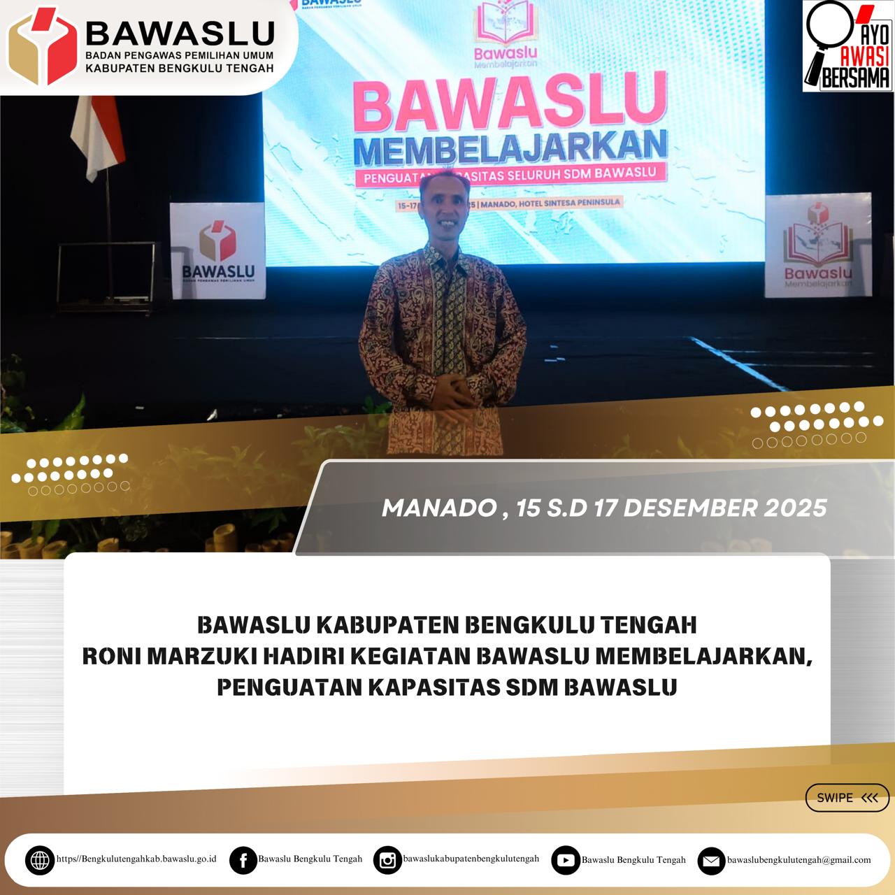 Kegiatan Bawaslu Membelajarkan, Penguatan Kapasitas SDM Bawaslu