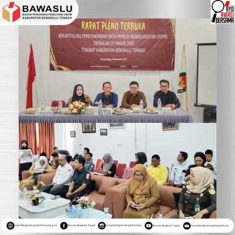 Rapat Pleno KPU Bengkulu Tengah