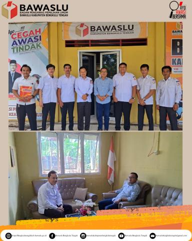 Foto bersama saat kunjungan Bawaslu Provinsi Bengkulu